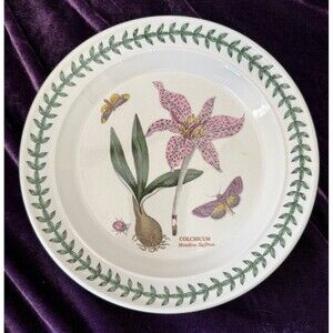 Portmeirion Botanic Garden Meadow Saffron Dessert Bread Plate England 7.25"